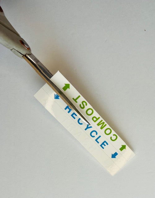 Sorting Sticker - label your Eco-Sorter to show what type of waste belongs in each divided section of the can.