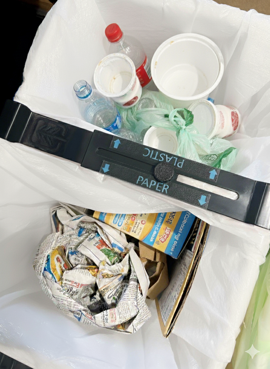 RECYCLE Sorting Sticker - Paper/Plastic/Glass/Metal/Mixed Recycling